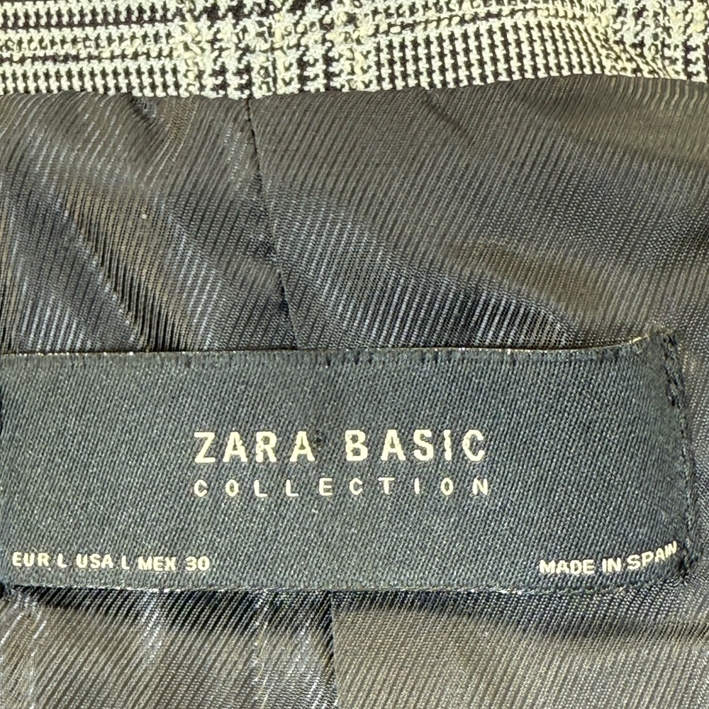 Zara Basic Collection Gray Checkered Micro Plaid … - image 12